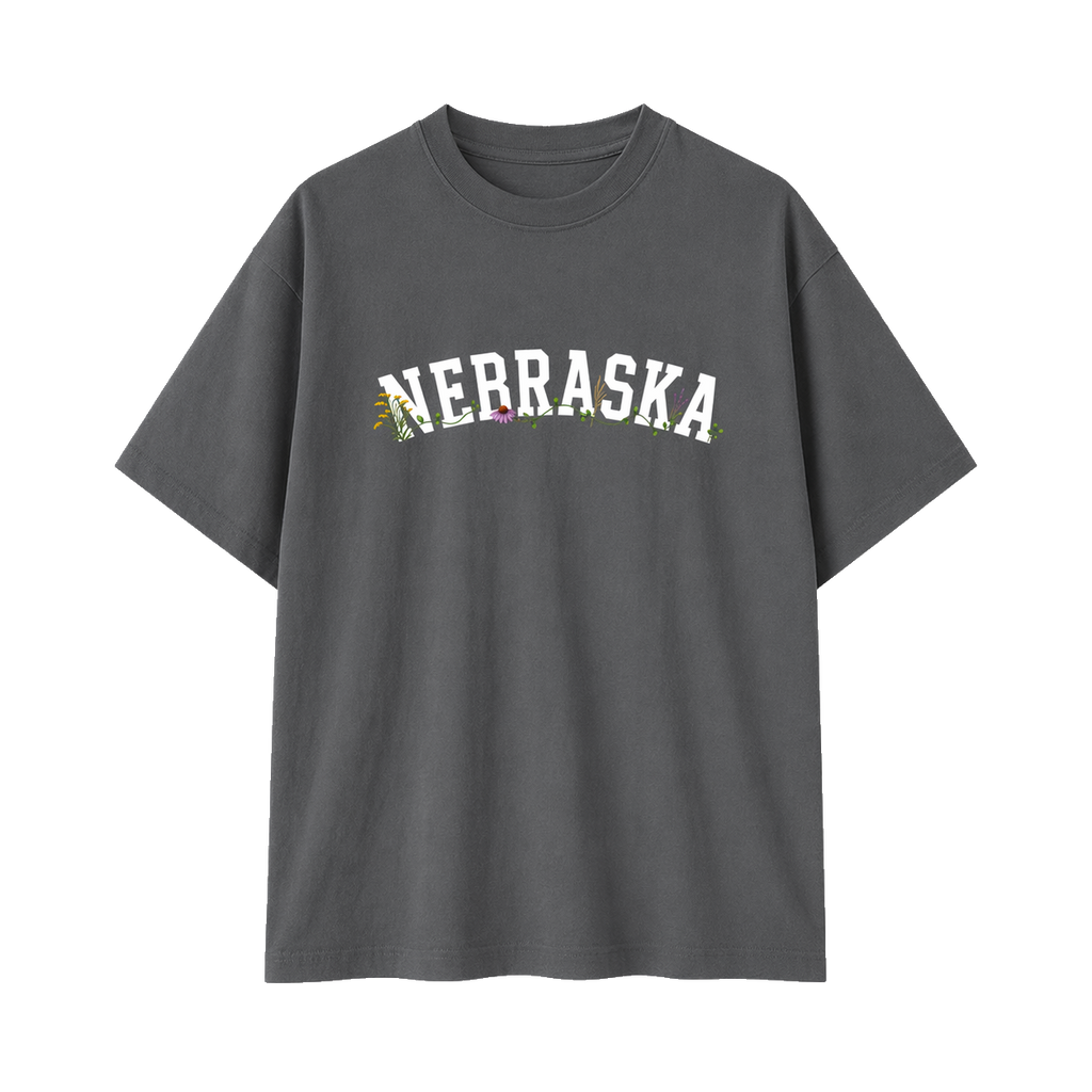 Collection 10 Nebraska Essential Cotton T-Shirt - Dark Gray front