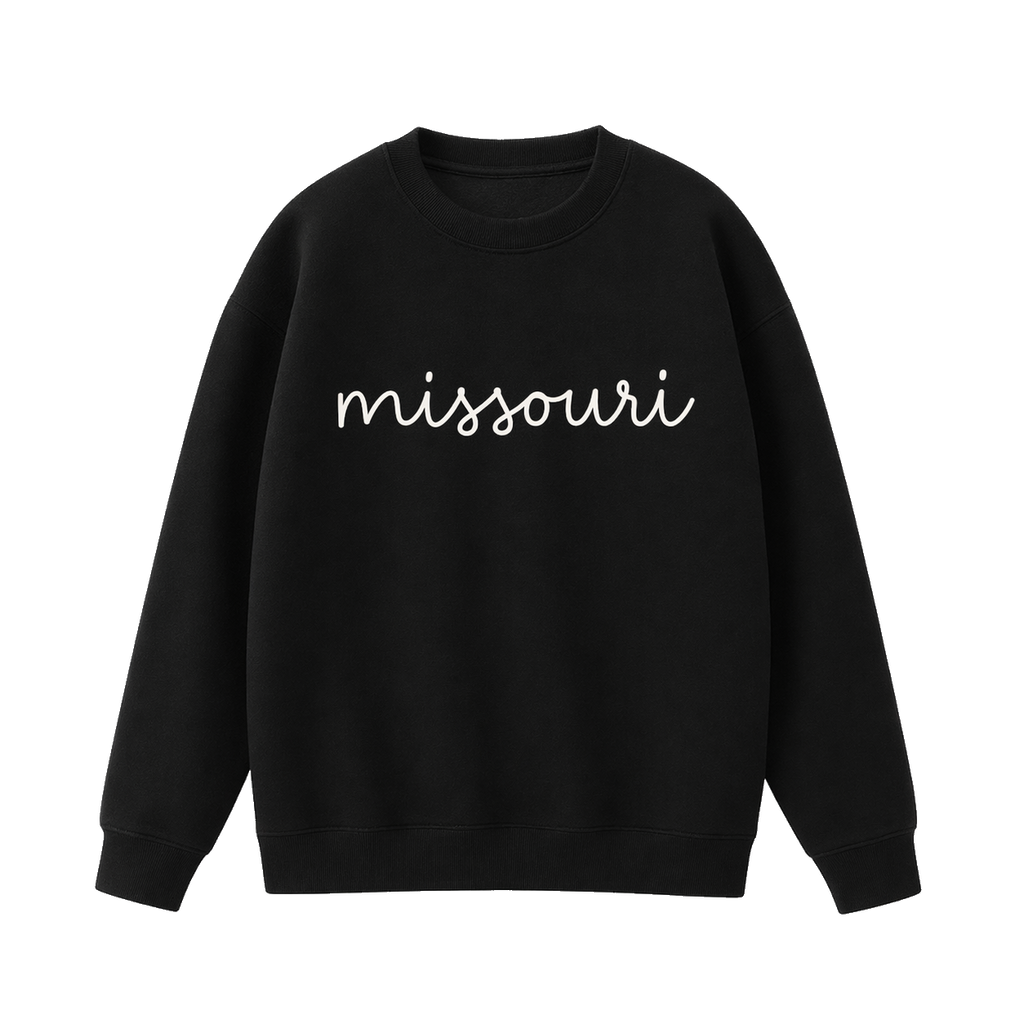 Collection 3 Missouri Essential Heavyweight Crewneck Sweatshirt - Black front