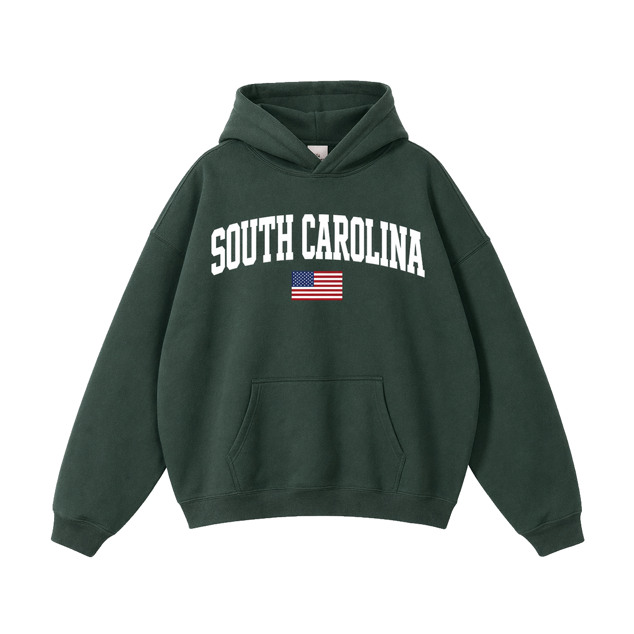 Collection 2 South Carolina Oversize Fleeced Hoodie - Eden Green front