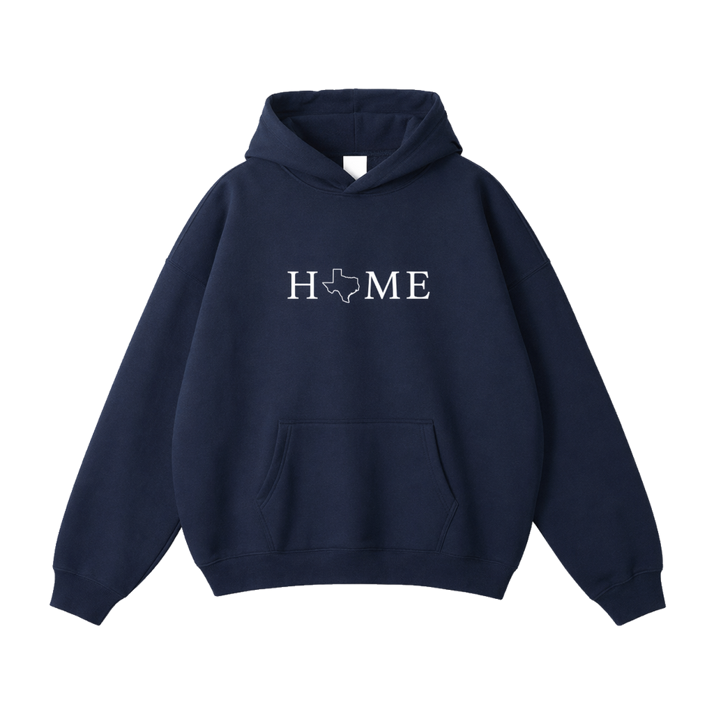 Collection 5 Texas Oversize Fleeced Hoodie - Navy Blue front