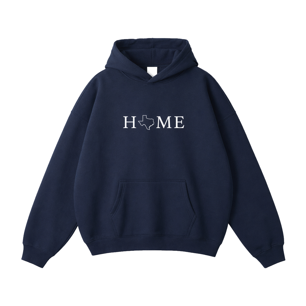 Collection 5 Texas Oversize Fleeced Hoodie - Navy Blue front