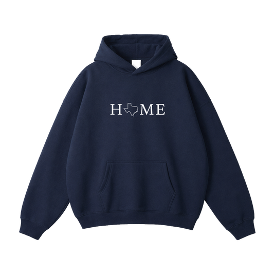 Collection 5 Texas Oversize Fleeced Hoodie - Navy Blue front
