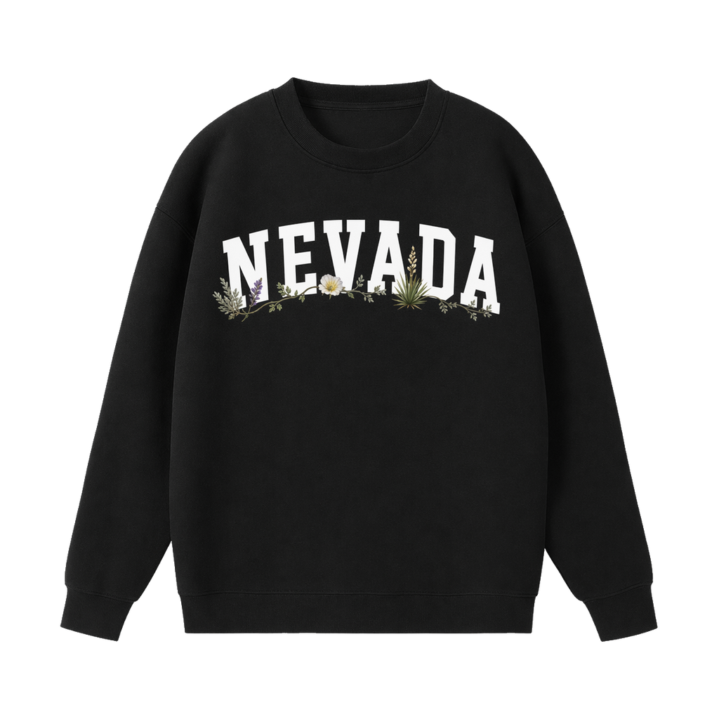 Collection 10 Nevada Essential Heavyweight Crewneck Sweatshirt - Black front