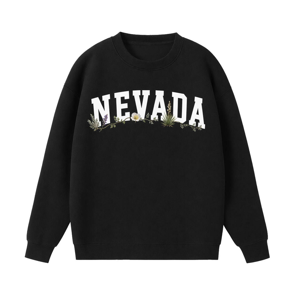 Collection 10 Nevada Essential Heavyweight Crewneck Sweatshirt - Black front