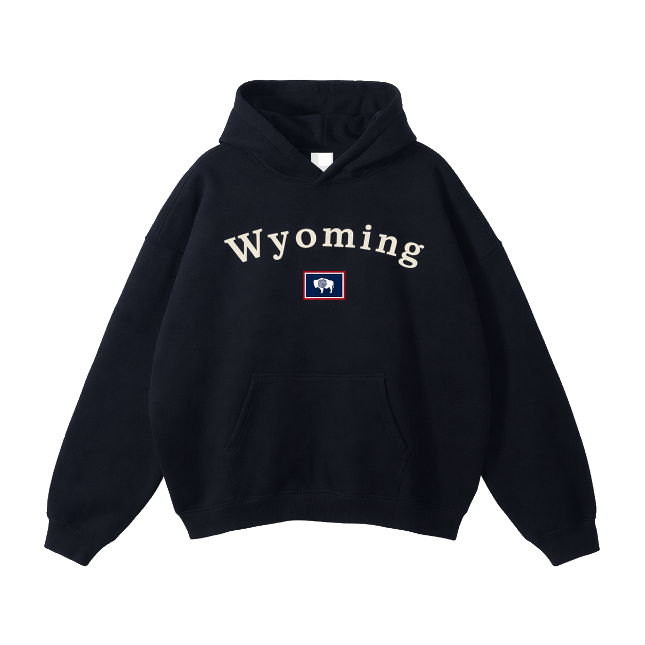 Collection 6 Wyoming Oversize Fleeced Hoodie - Black front