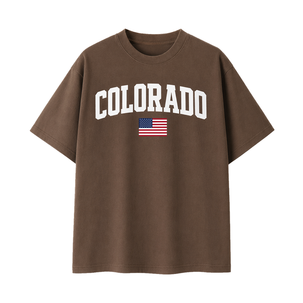 Collection 2 Colorado Essential Cotton T-Shirt - Coffee front