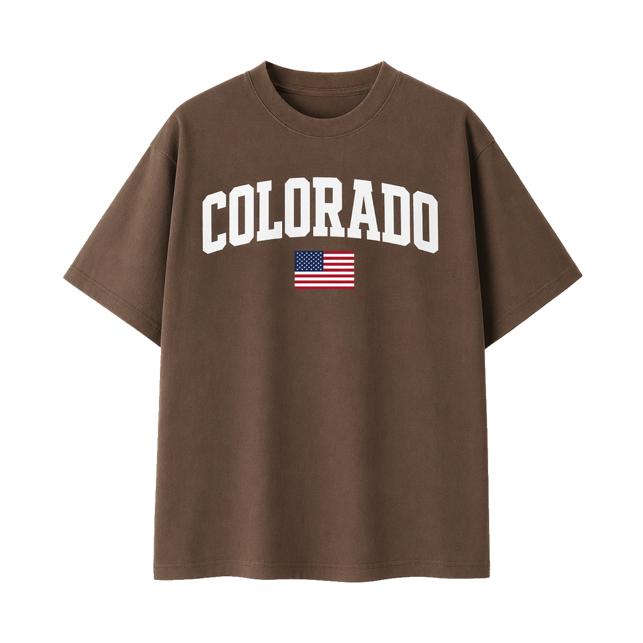 Collection 2 Colorado Essential Cotton T-Shirt - Coffee front