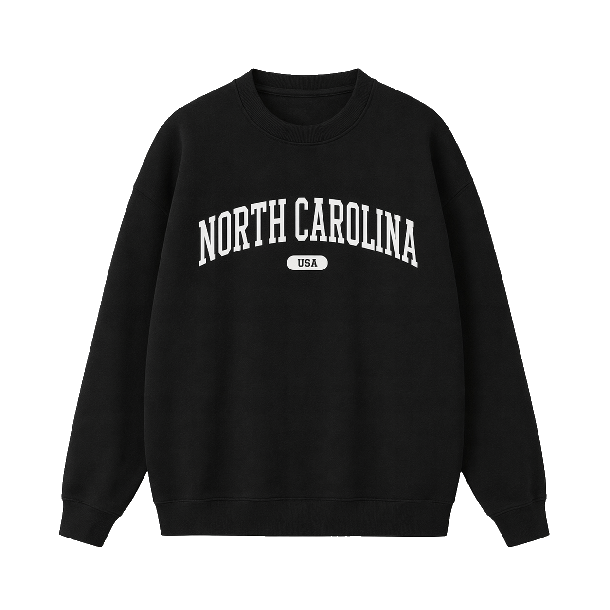 Collection 4 North Carolina Essential Heavyweight Crewneck Sweatshirt - Black front
