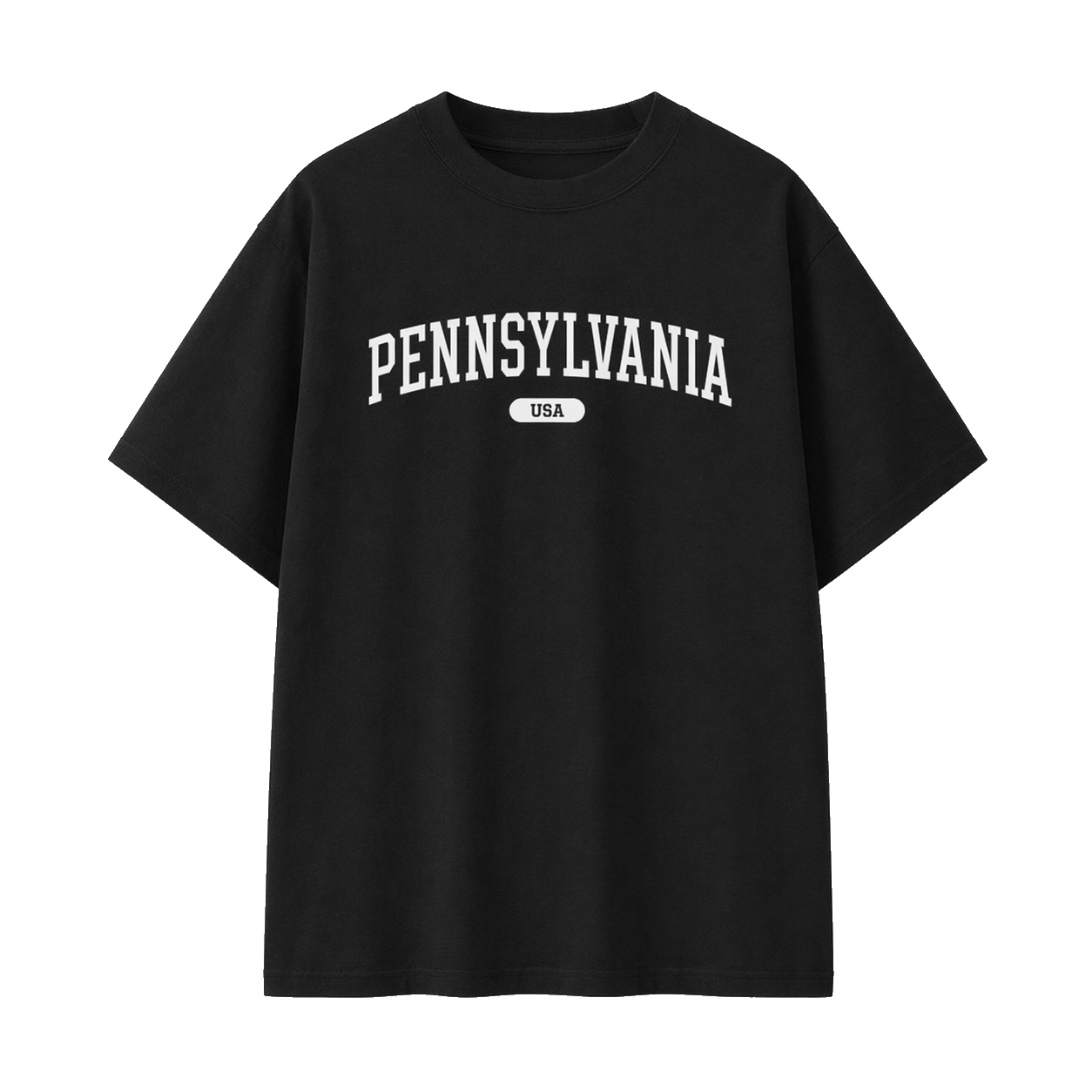 Collection 4 Pennsylvania Essential Cotton T-Shirt - Black front