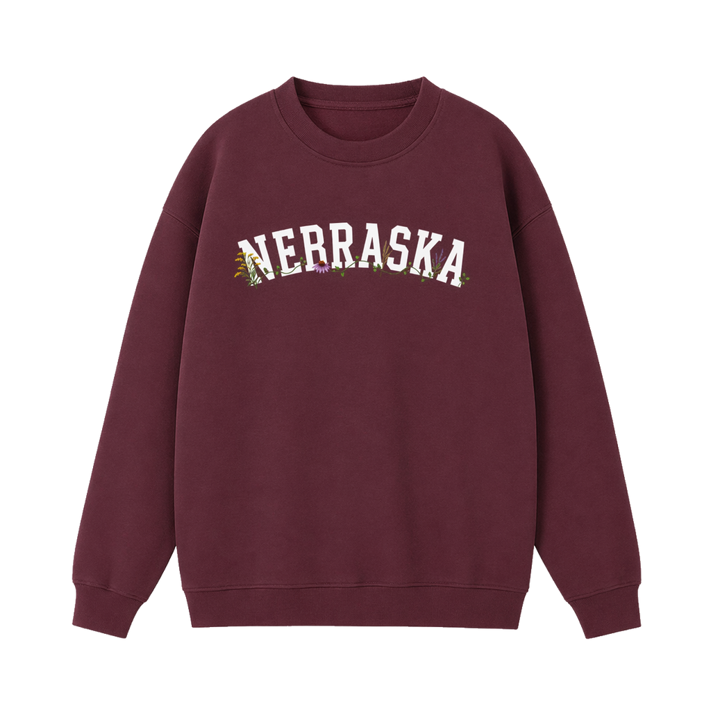 Collection 10 Nebraska Essential Heavyweight Crewneck Sweatshirt - Dull Red front