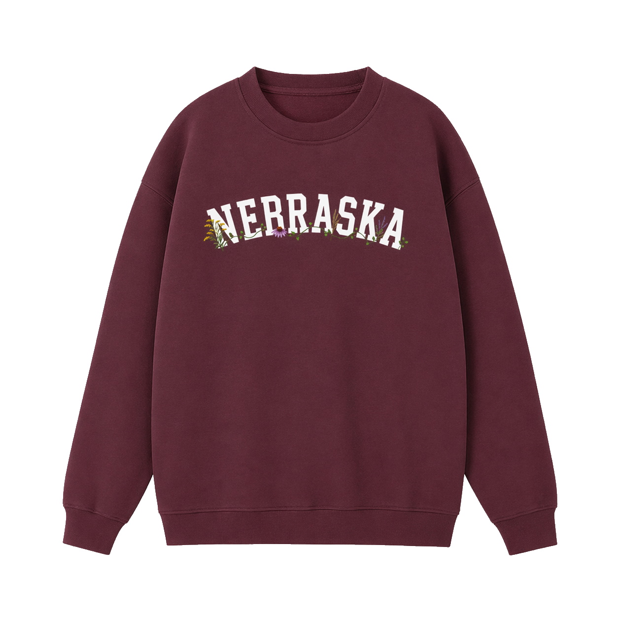 Collection 10 Nebraska Essential Heavyweight Crewneck Sweatshirt - Dull Red front