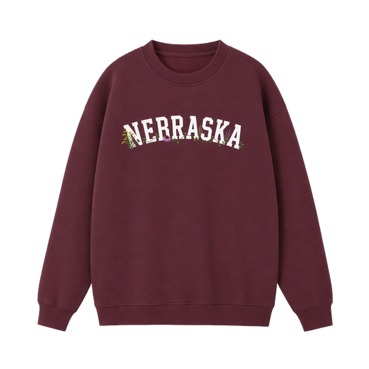 Collection 10 Nebraska Essential Heavyweight Crewneck Sweatshirt - Dull Red front