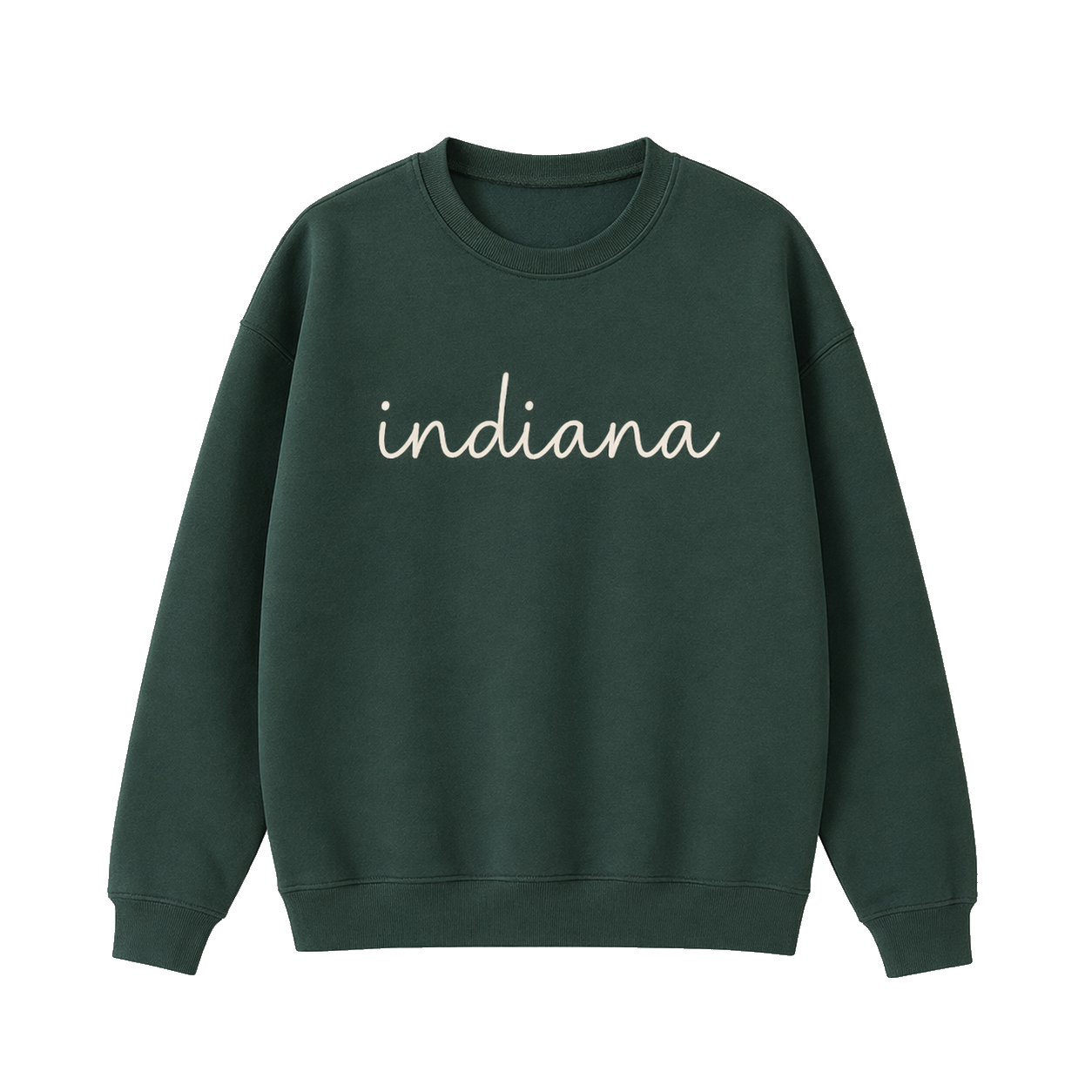 Collection 3 Indiana Essential Heavyweight Crewneck Sweatshirt - Dark Green front