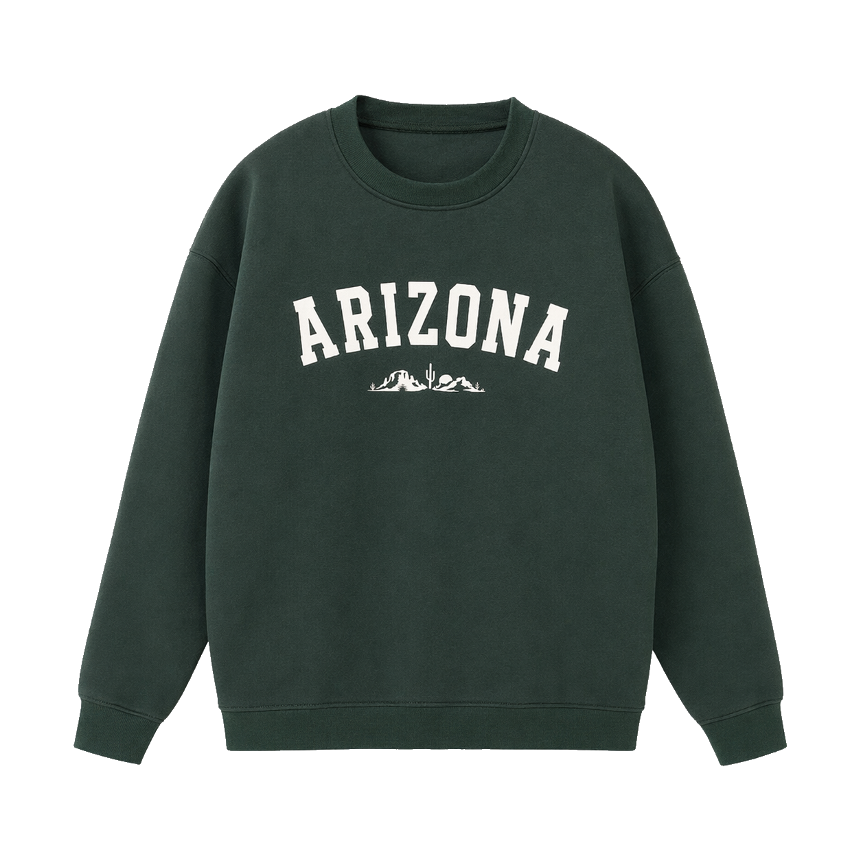 Collection 9 Arizona Essential Heavyweight Crewneck Sweatshirt - Dark Green front