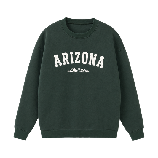 Collection 9 Arizona Essential Heavyweight Crewneck Sweatshirt - Dark Green front