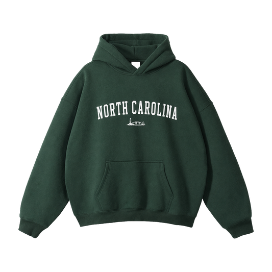 Collection 9 North Carolina Oversize Fleeced Hoodie - Eden Green front