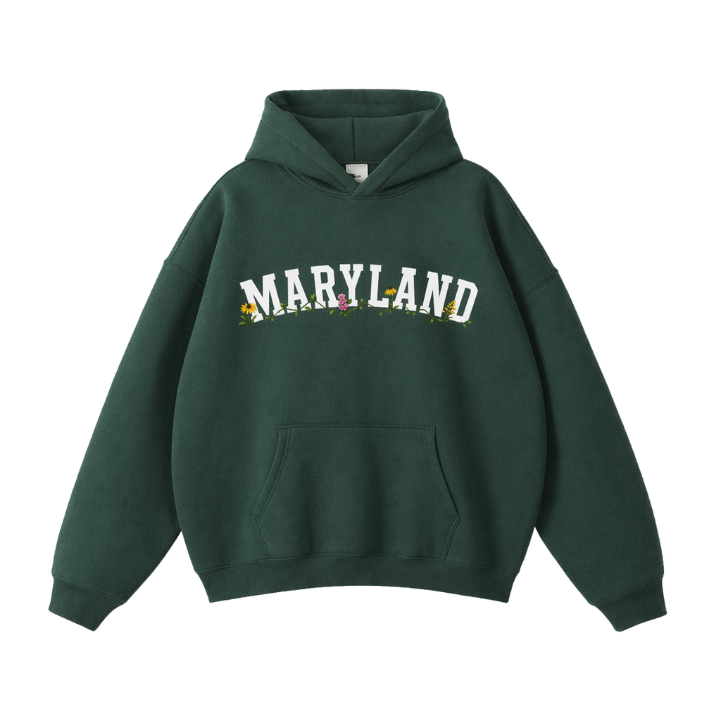 Collection 10 Maryland Oversize Fleeced Hoodie - Eden Green front