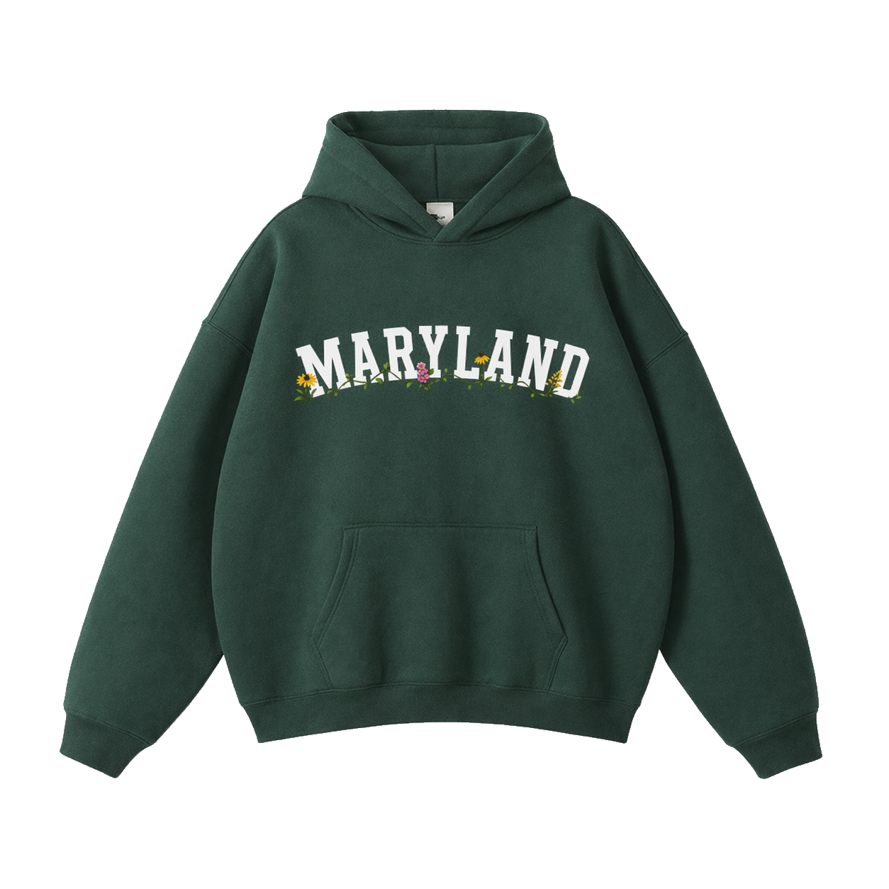 Collection 10 Maryland Oversize Fleeced Hoodie - Eden Green front