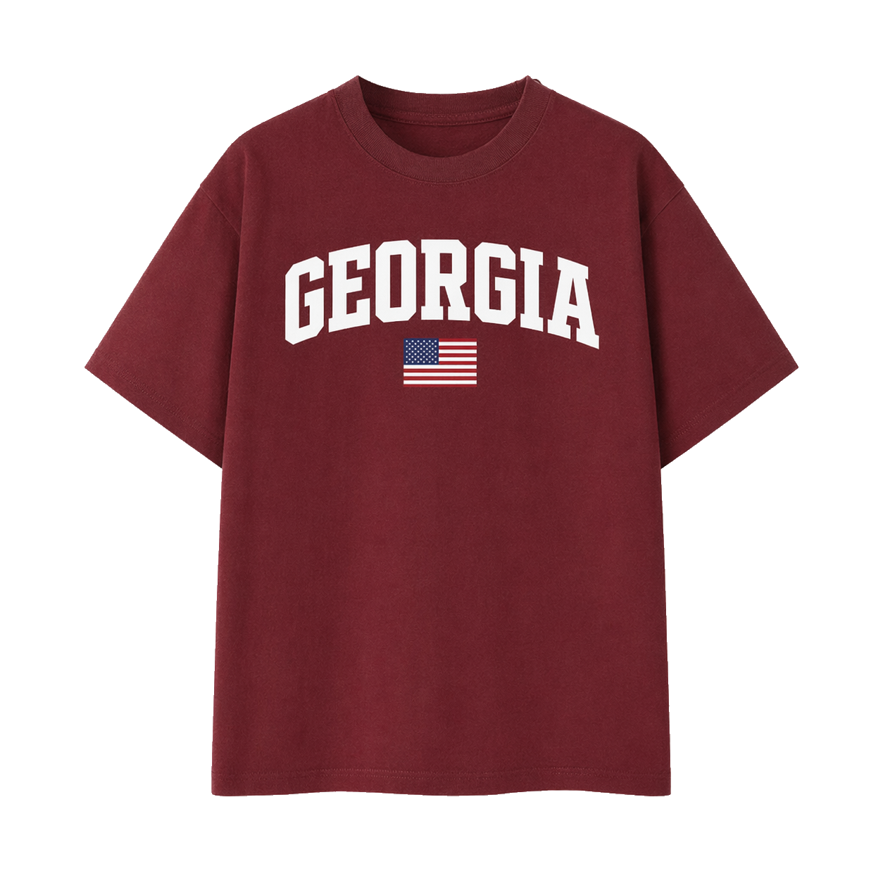 Collection 2 Georgia Essential Cotton T-Shirt - Wine Gray front