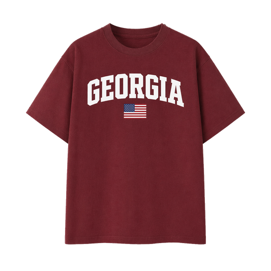 Collection 2 Georgia Essential Cotton T-Shirt - Wine Gray front