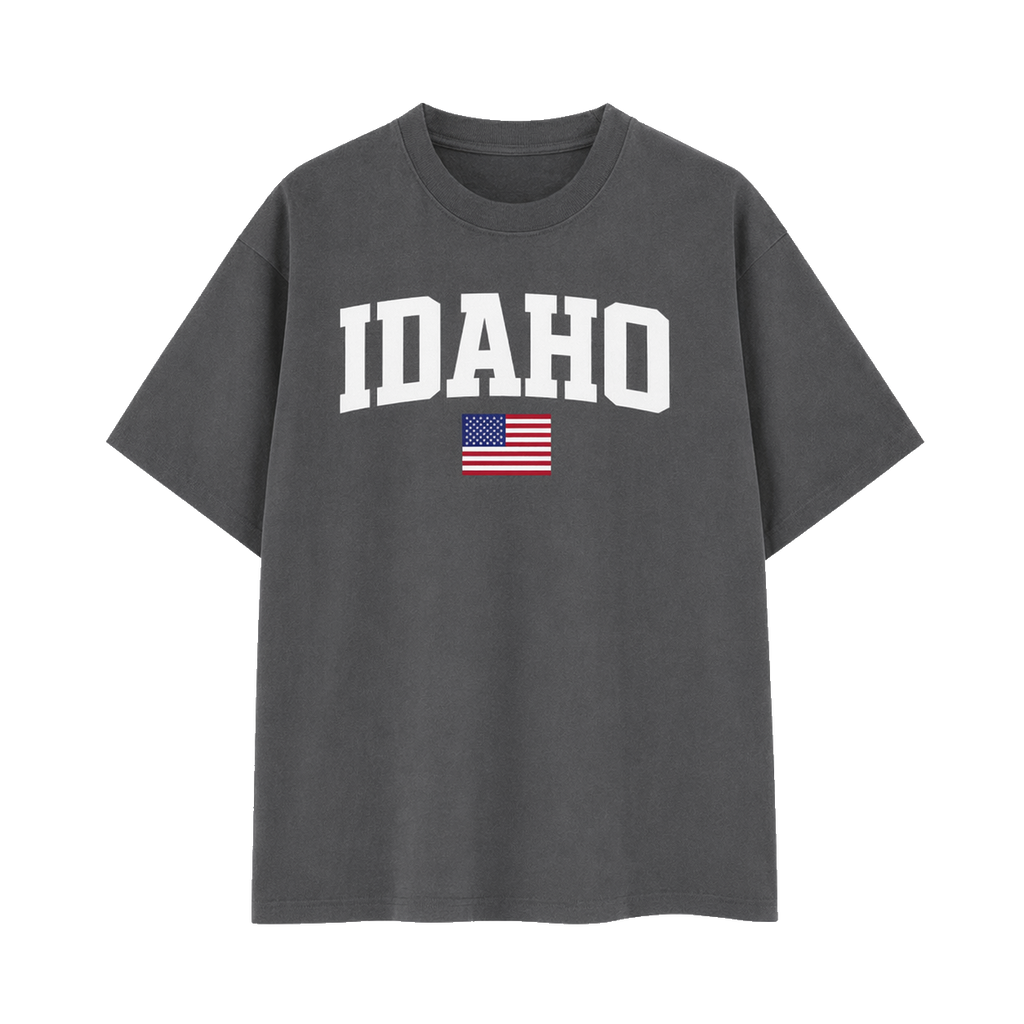 Collection 2 Idaho Essential Cotton T-Shirt - Dark Gray front