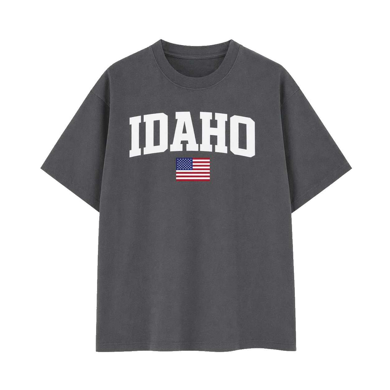 Collection 2 Idaho Essential Cotton T-Shirt - Dark Gray front