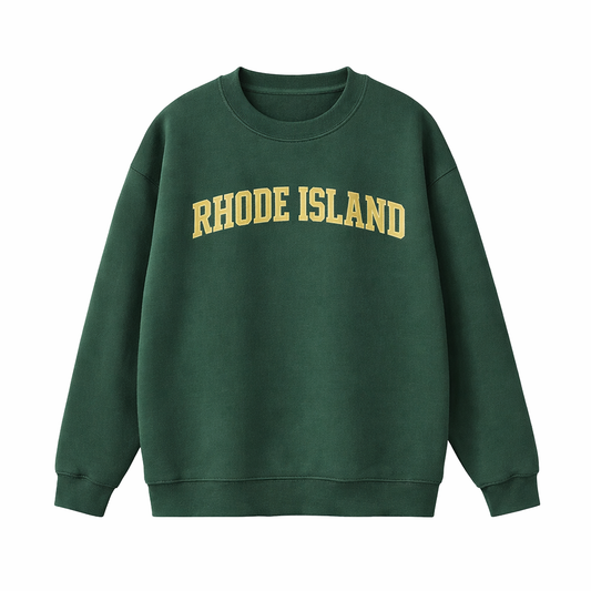 Collection 1 Rhode Island Essential Heavyweight Crewneck Sweatshirt - Dark Green front