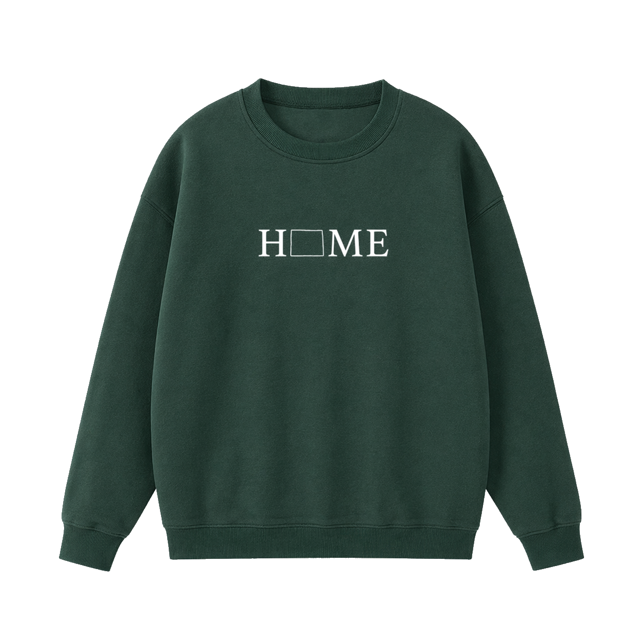 Collection 5 Wyoming Essential Heavyweight Crewneck Sweatshirt - Dark Green front