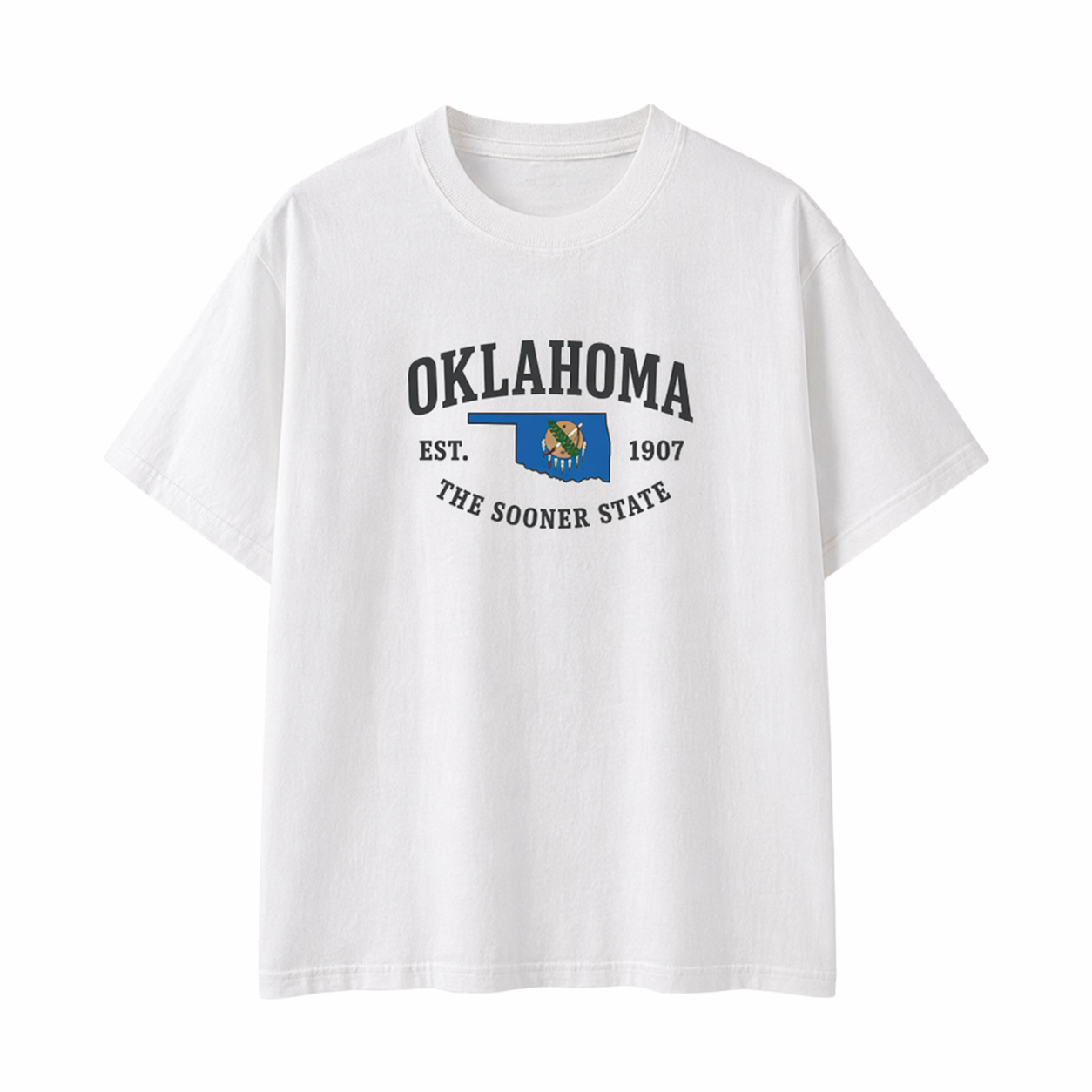 Collection 8 Oklahoma Essential Cotton T-Shirt - White front