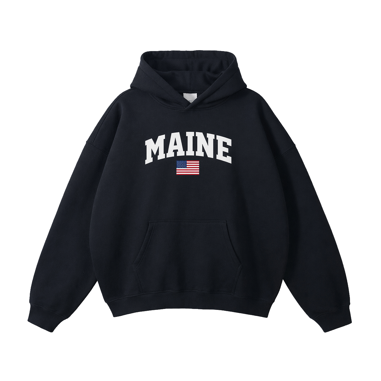 Collection 2 Maine Oversize Fleeced Hoodie - Black front