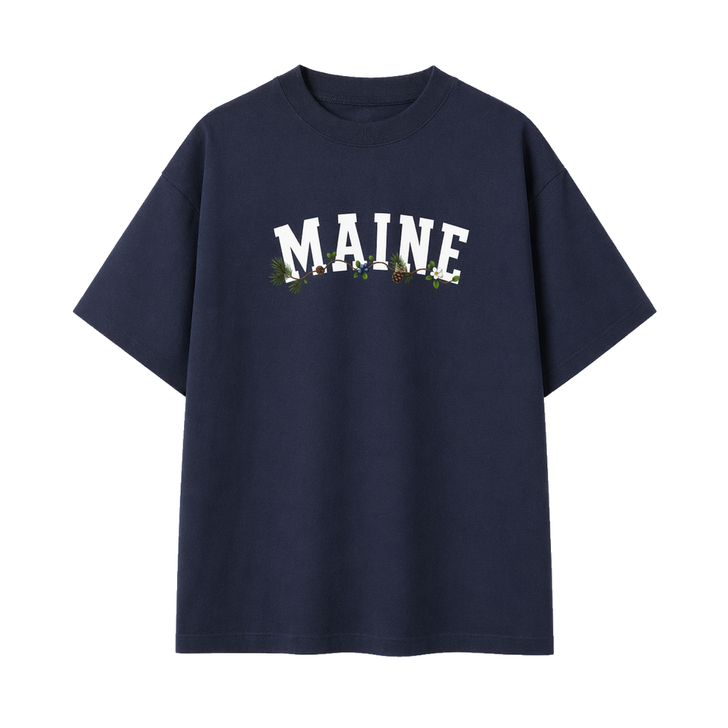 Collection 10 Maine Essential Cotton T-Shirt - Navy Blue front