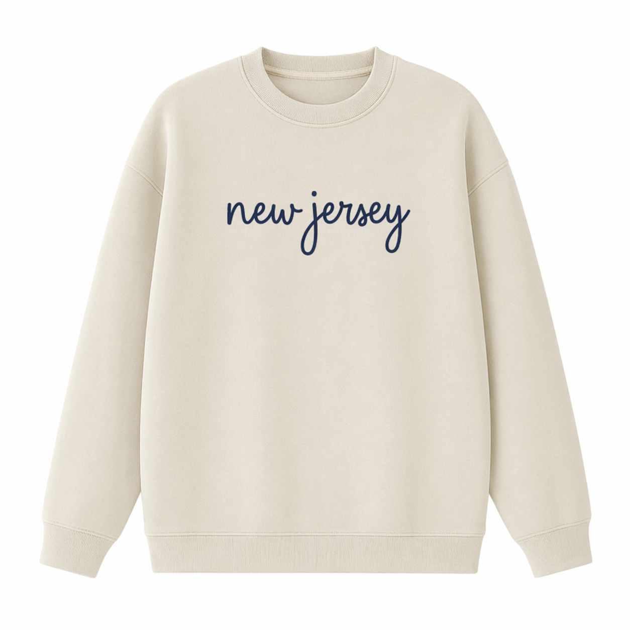 Collection 3 New Jersey Essential Heavyweight Crewneck Sweatshirt - Cream front