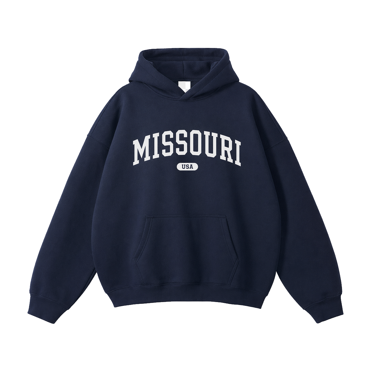 Collection 4 Missouri Oversize Fleeced Hoodie - Navy Blue front
