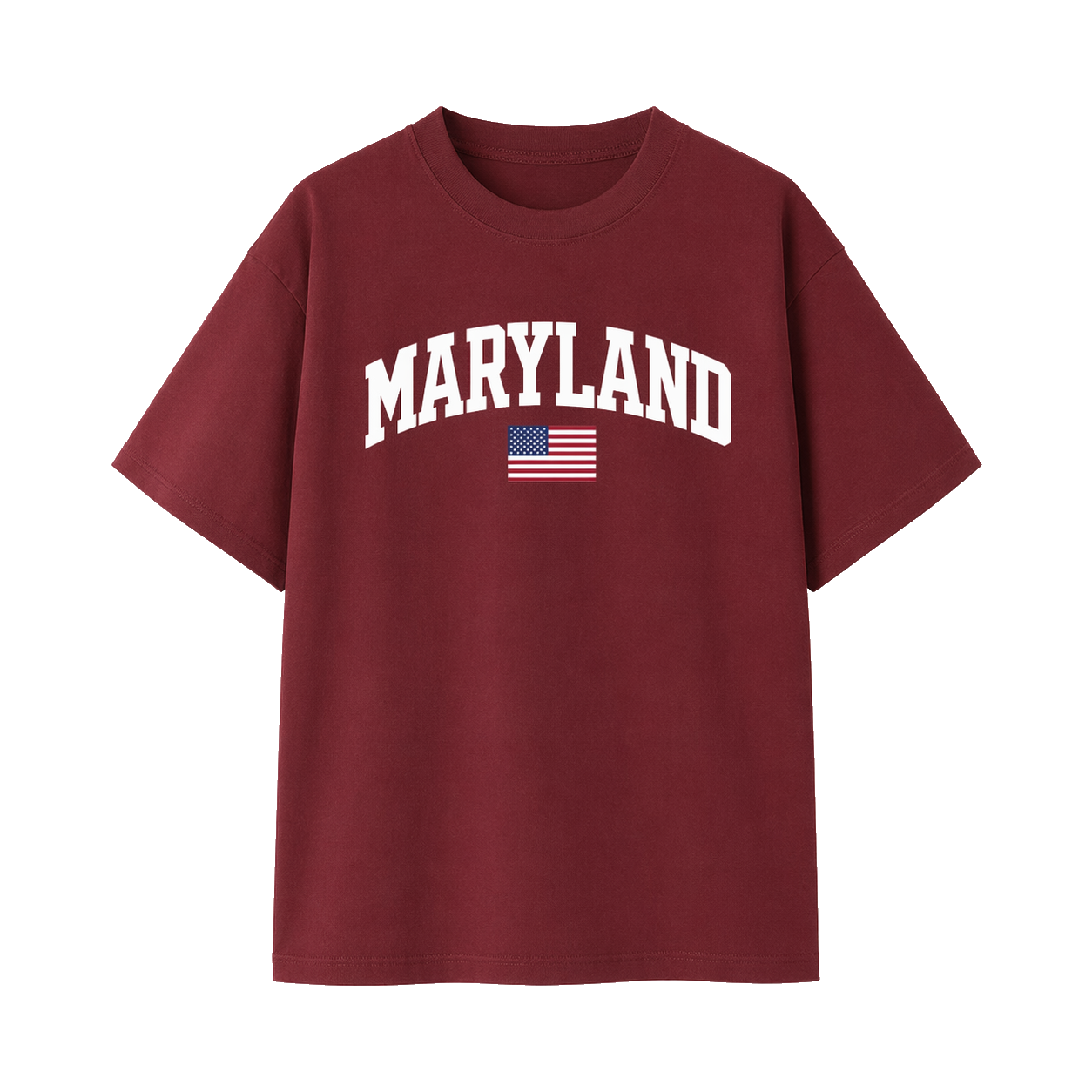 Collection 2 Maryland Essential Cotton T-Shirt - Wine Gray front