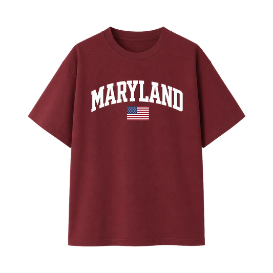 Collection 2 Maryland Essential Cotton T-Shirt - Wine Gray front