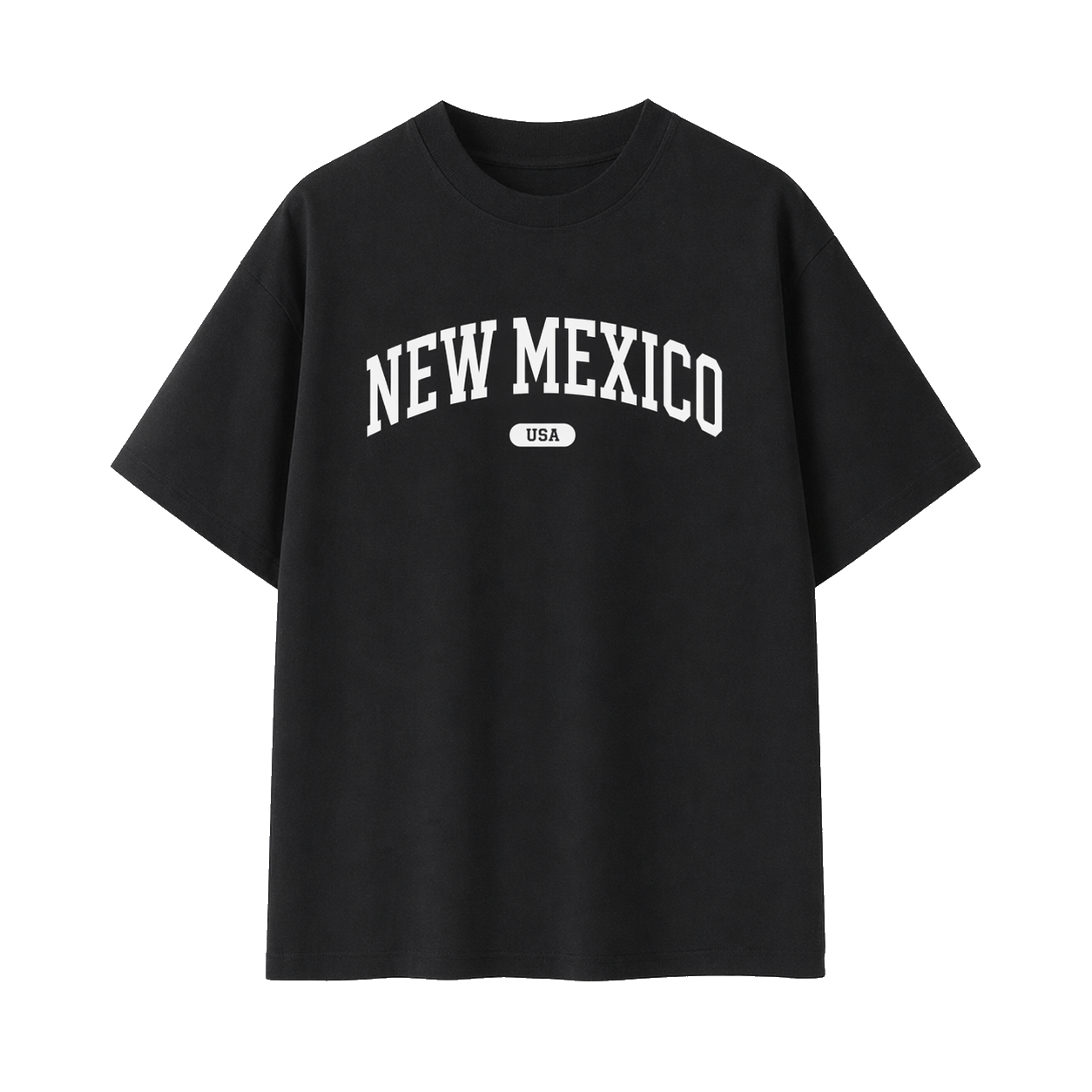 Collection 4 New Mexico Essential Cotton T-Shirt - Black front