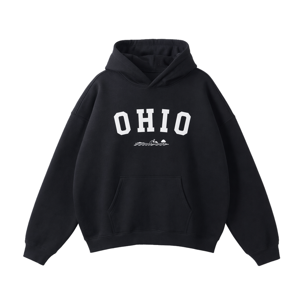 Collection 9 Ohio Oversize Fleeced Hoodie - Black front