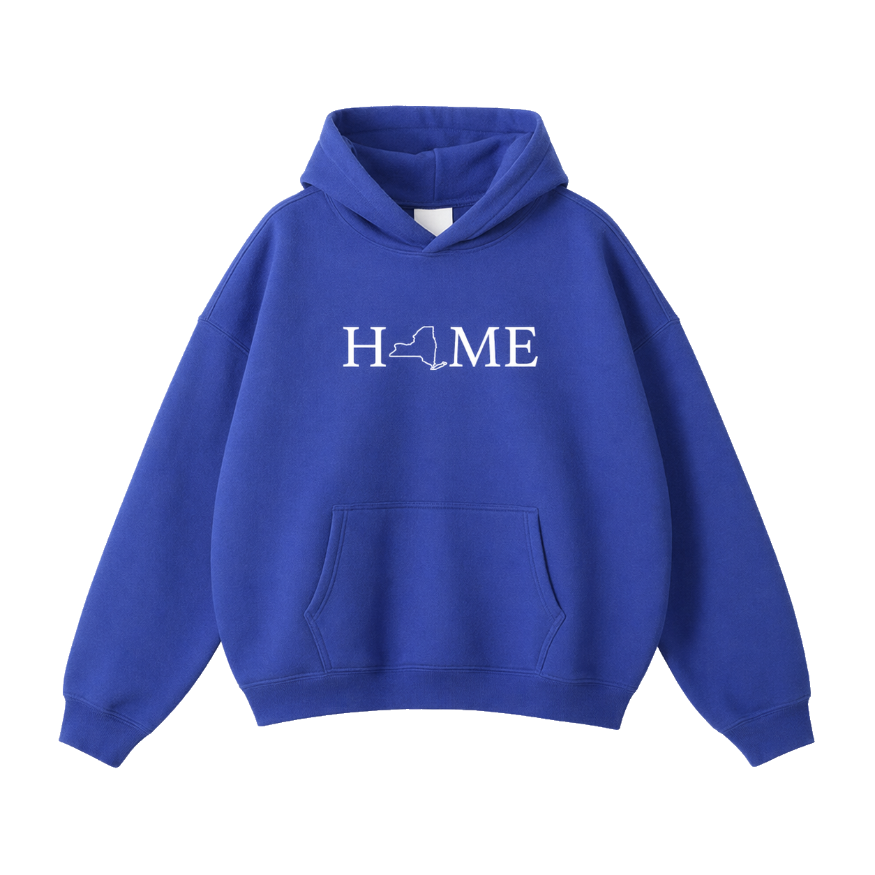 Collection 5 New York Oversize Fleeced Hoodie - Klein Blue front