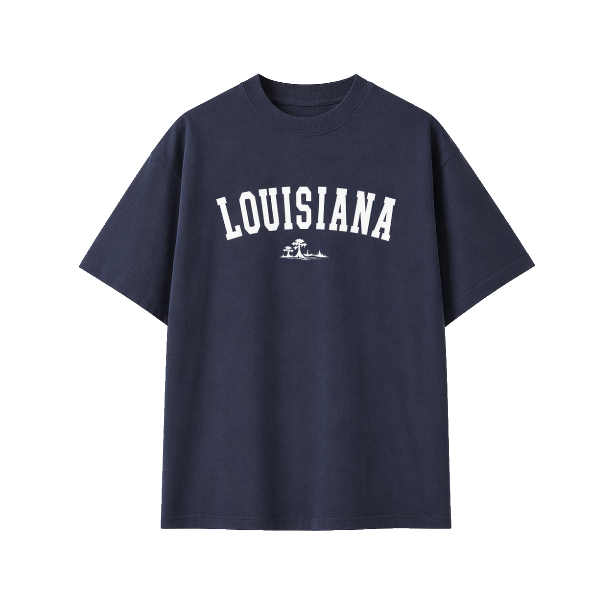 Collection 9 Louisiana Essential Cotton T-Shirt - Navy Blue front