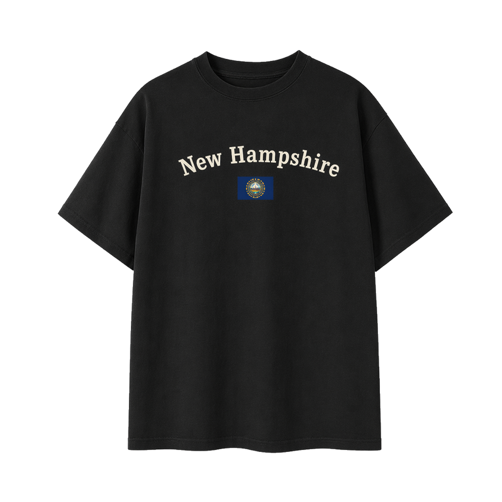 Collection 6 New Hampshire Essential Cotton T-Shirt - Black front