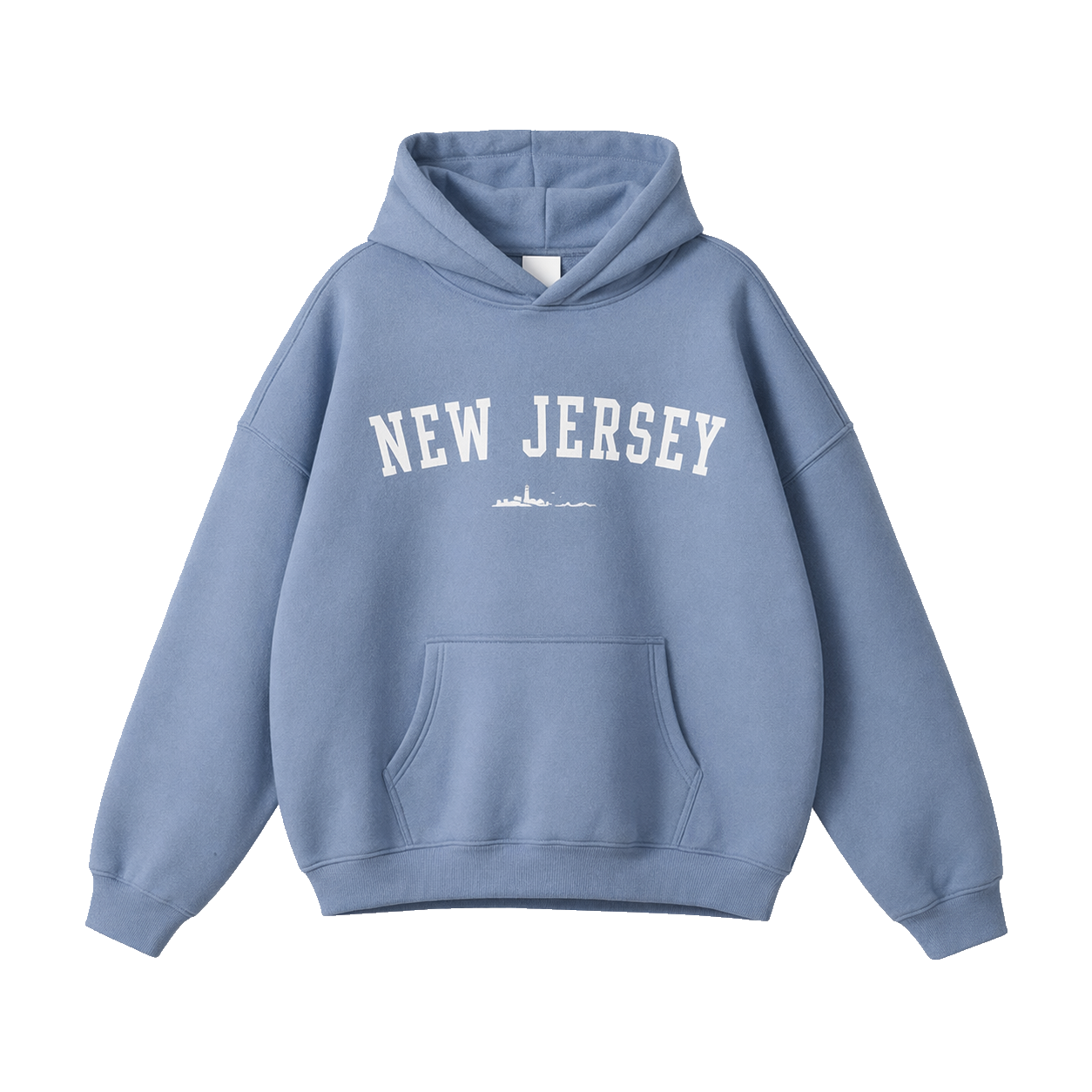 Collection 9 New Jersey Oversize Fleeced Hoodie - Medium Blue front