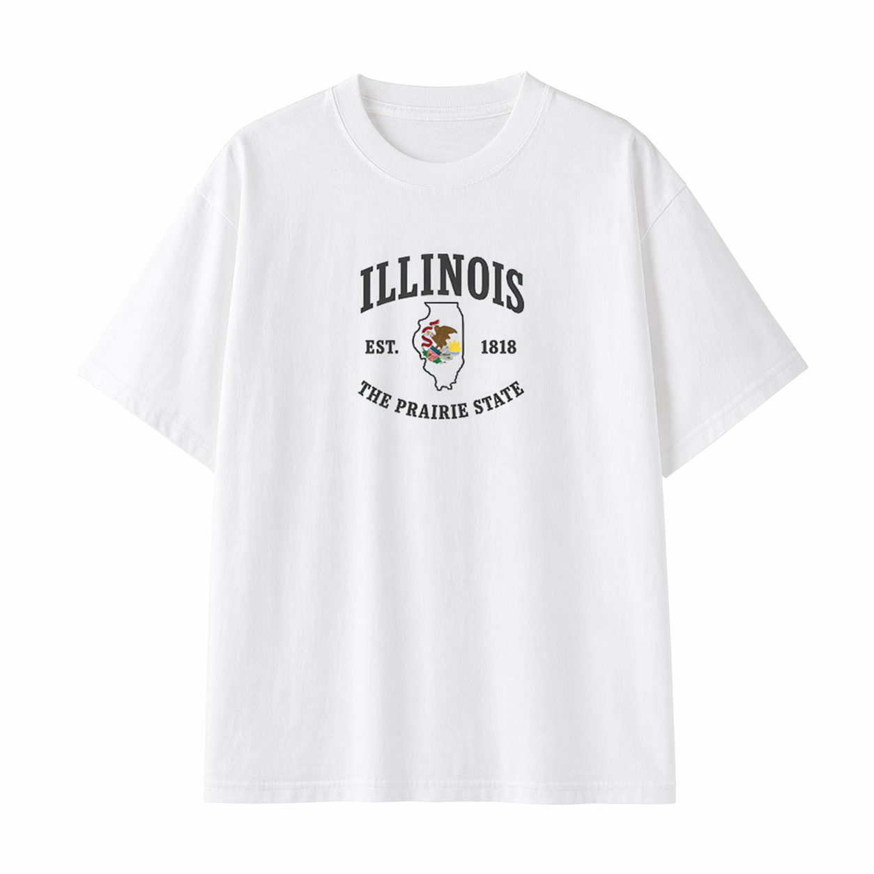 Collection 8 Illinois Essential Cotton T-Shirt - White front
