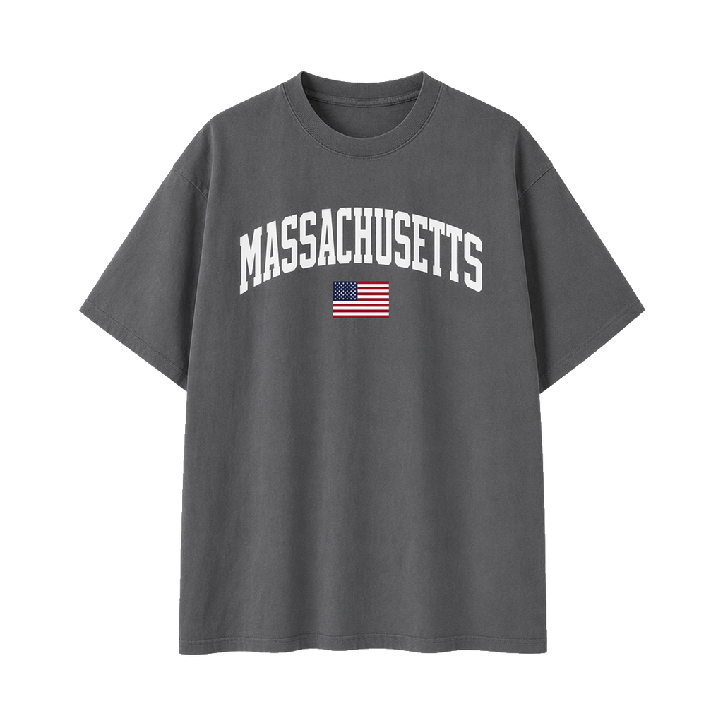 Collection 2 Massachusetts Essential Cotton T-Shirt - Dark Gray front
