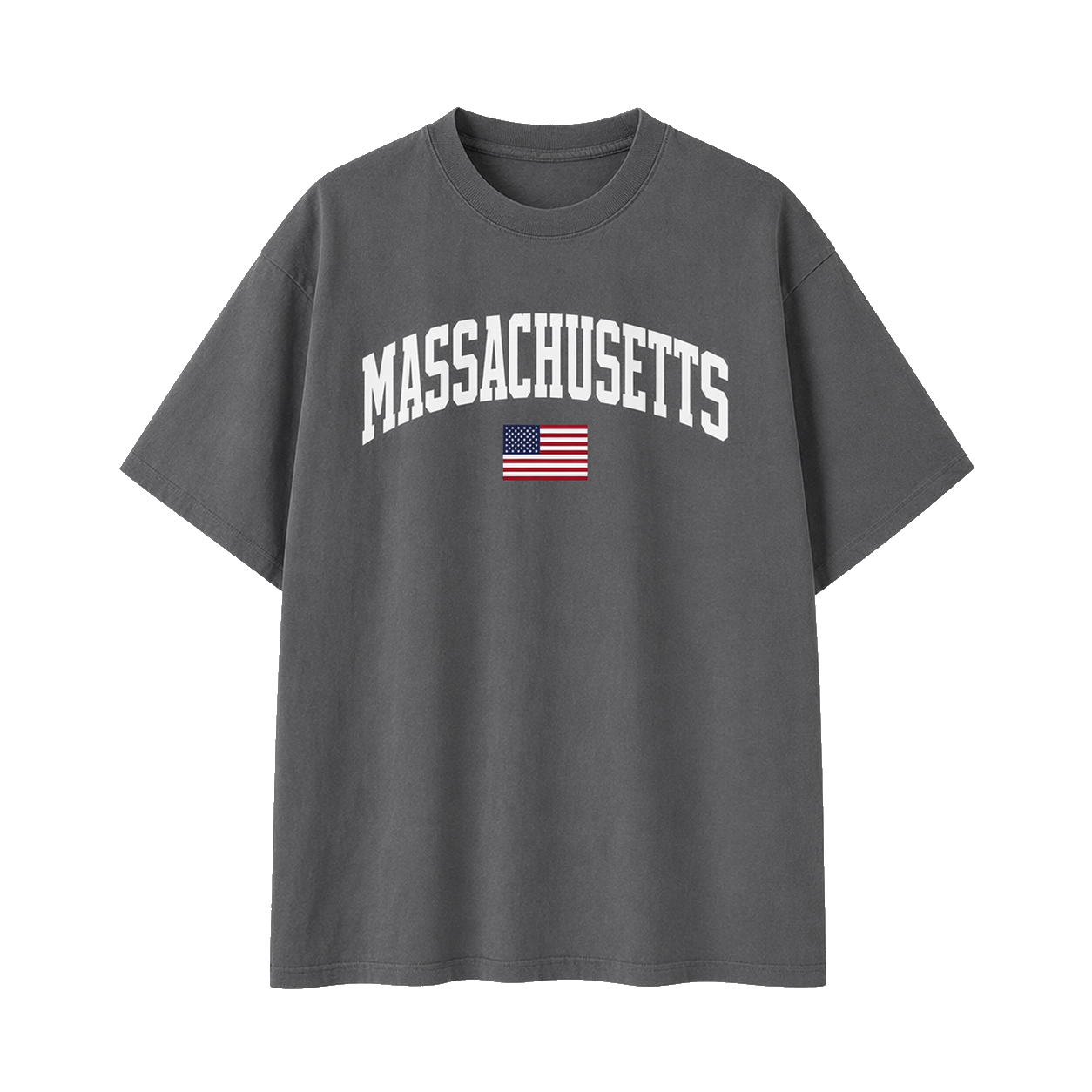 Collection 2 Massachusetts Essential Cotton T-Shirt - Dark Gray front
