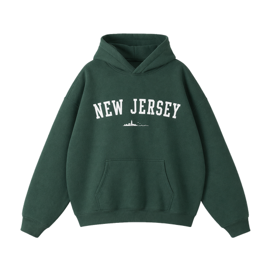 Collection 9 New Jersey Oversize Fleeced Hoodie - Eden Green front