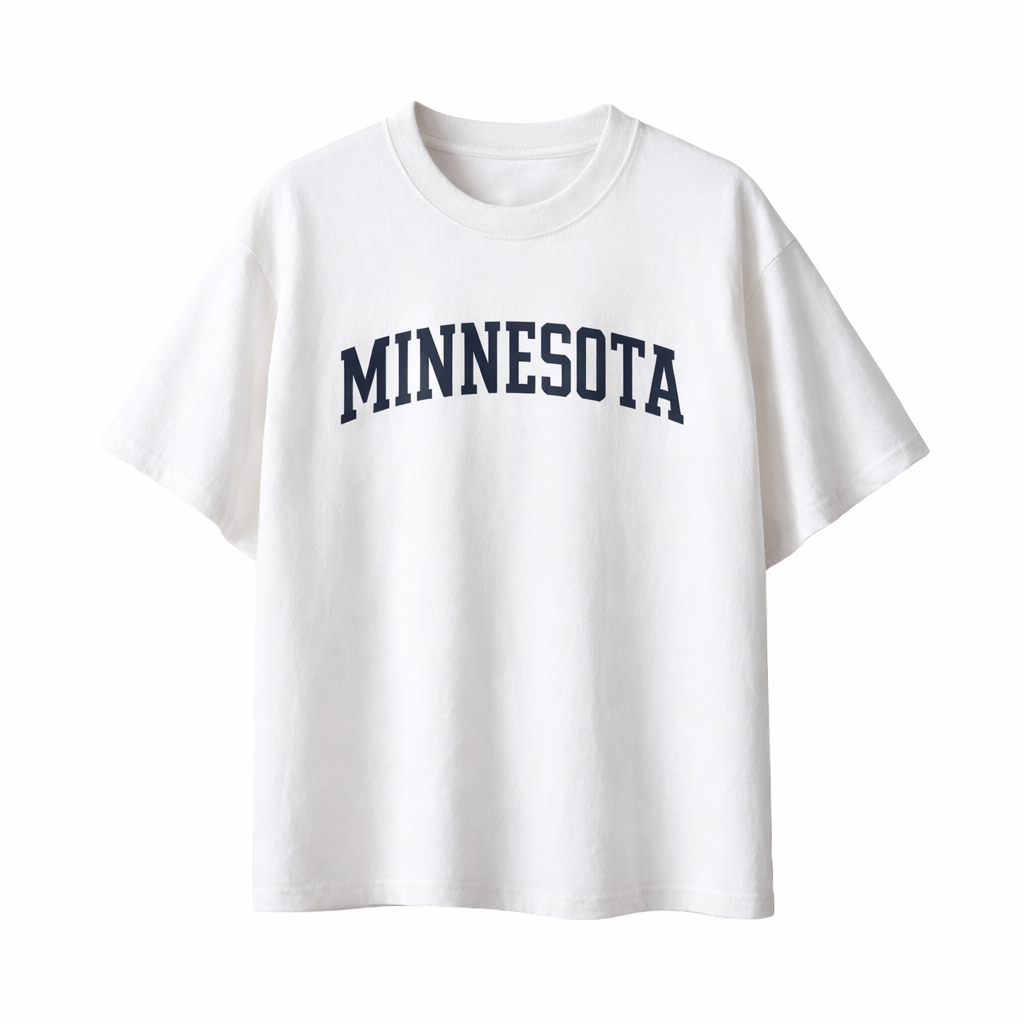 Collection 1 Minnesota Essential Cotton T-Shirt - White front