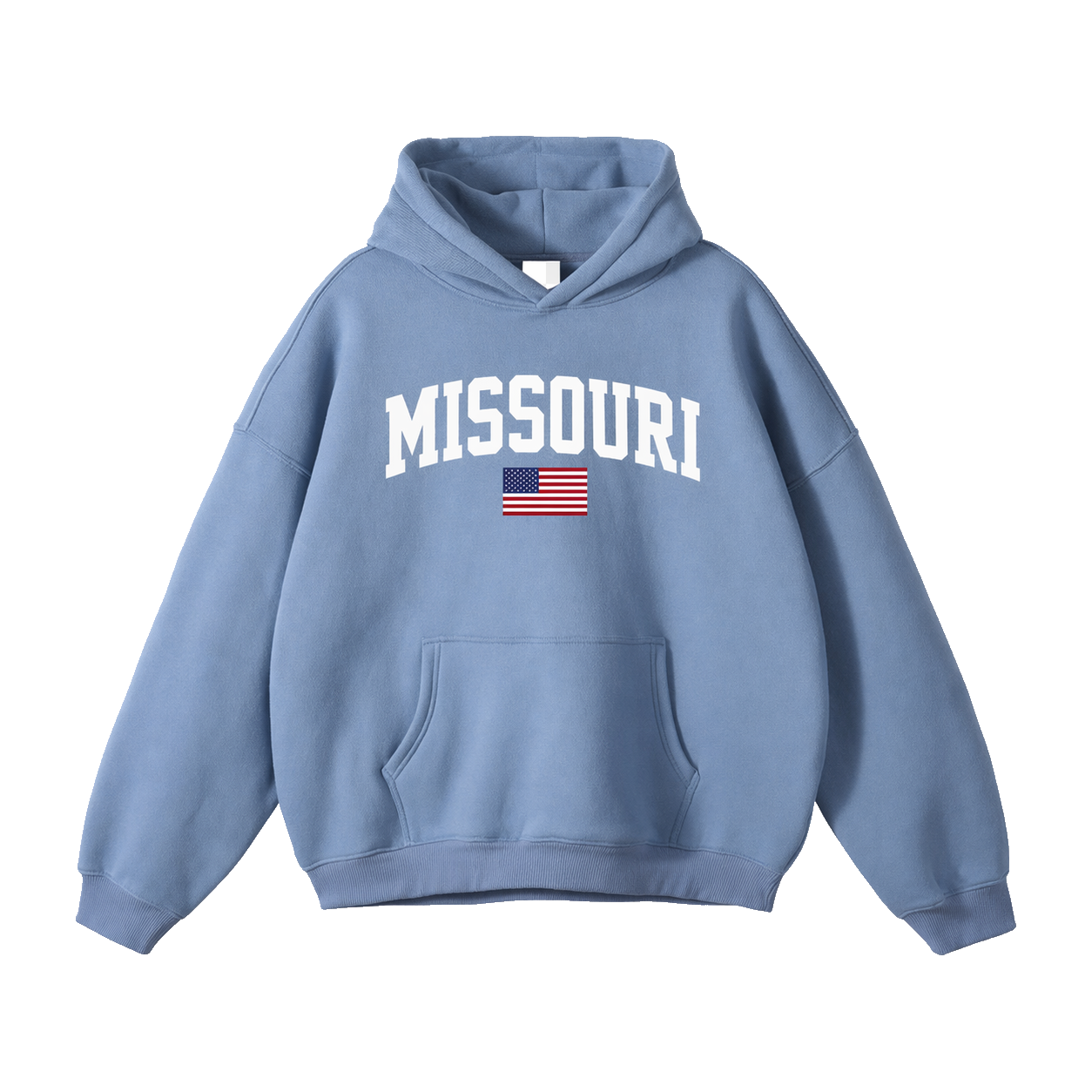 Collection 2 Missouri Oversize Fleeced Hoodie - Medium Blue front