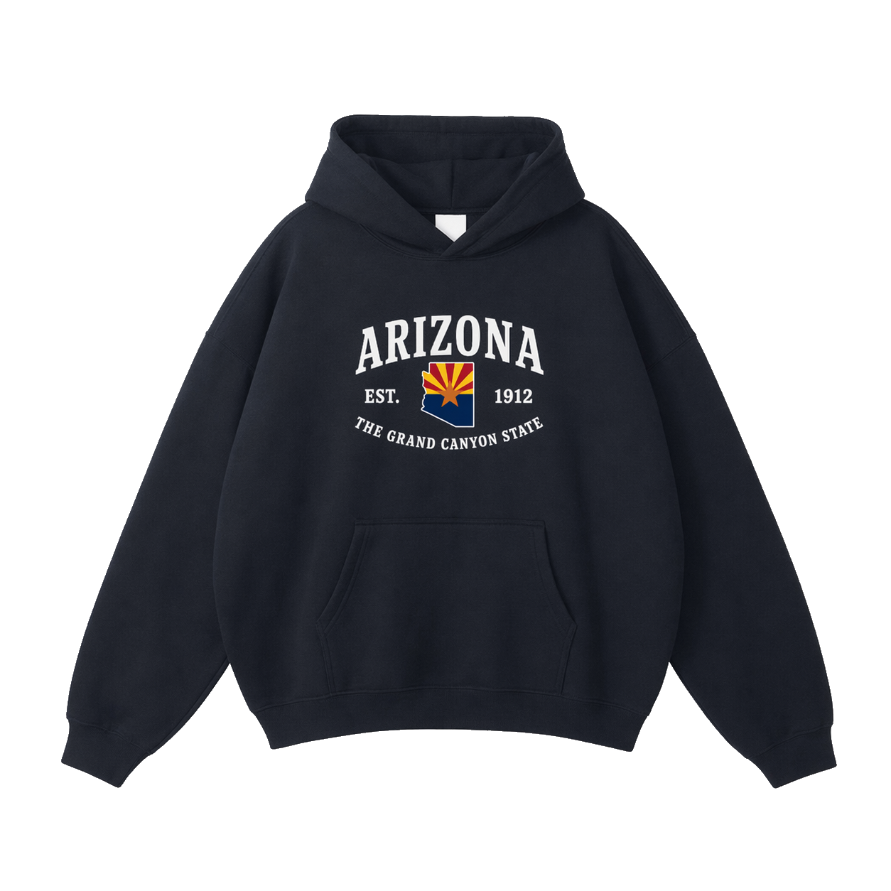 Collection 8 Arizona Oversize Fleeced Hoodie - Black front