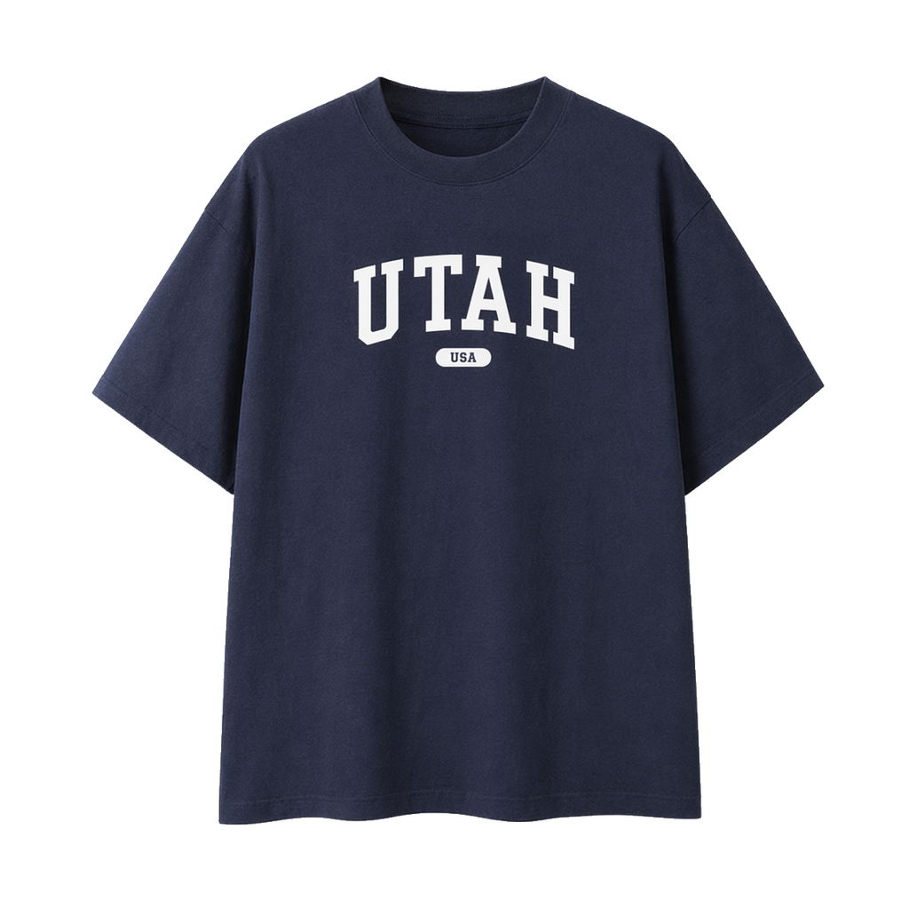 Collection 4 Utah Essential Cotton T-Shirt - Navy Blue front