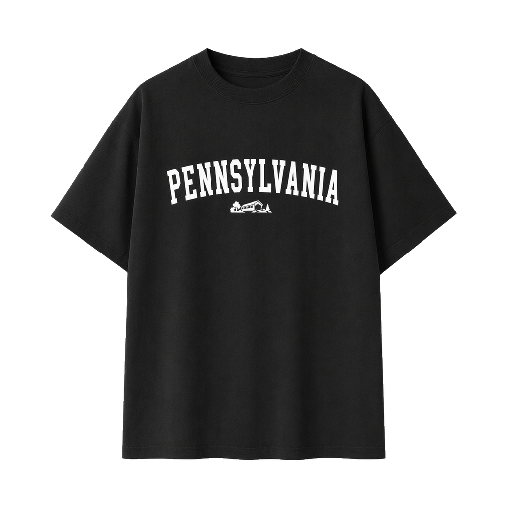 Collection 9 Pennsylvania Essential Cotton T-Shirt - Black front